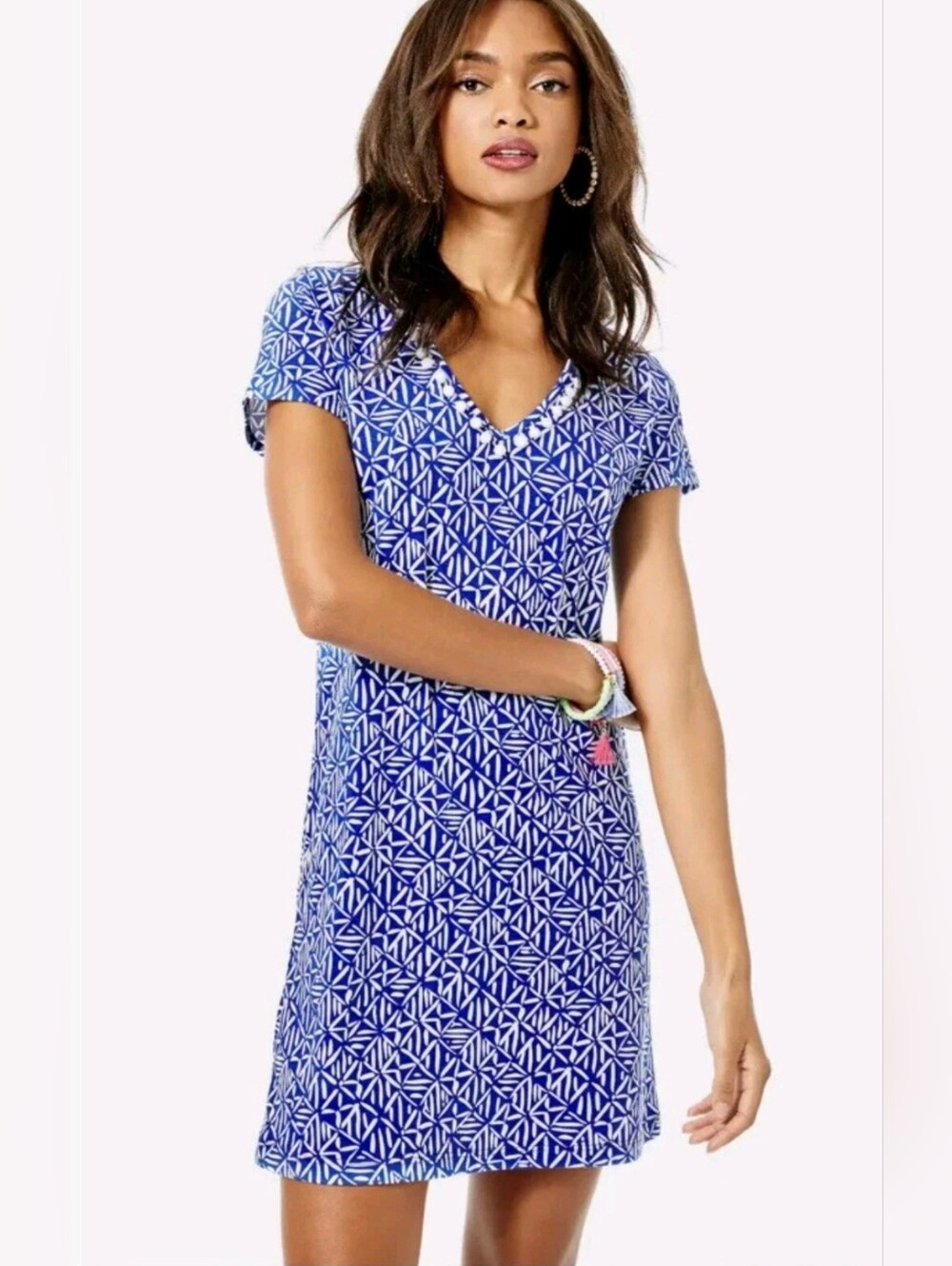 Lilly Pulitzer Etta dress in the Corsica Blue Easy Peasy pattern Size S